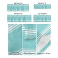 thumbnail image 3 of Kitchen Cafe Valance Curtain for Small Windows,Minimalist Line Art Rod Pocket Short Valances White Stripe on Light Teal Blue Window Treatment Panel for Living Room/Bedroom/Bathroom,42x18in, 3 of 9