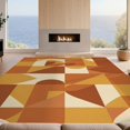 thumbnail image 2 of Design&I 6'x9' Washable Area Rug Oversized Skid-Resistant Terracotta Mid Century Burnt Orange Interlocking Boho Midcentury for Living Room, Family Indoor, 2 of 7