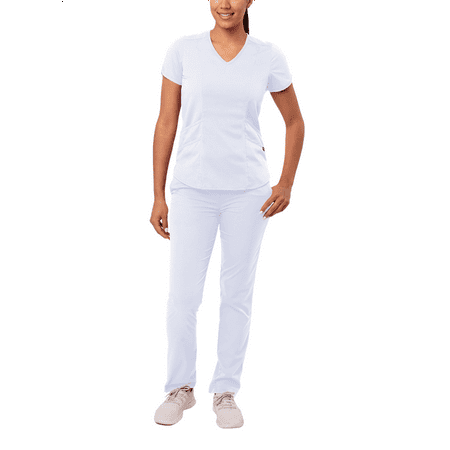 

Adar Pro Core Classic Scrub Set For Women - Tailored V-Neck Scrub Top & Tailored Yoga Scrub Pants