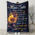 thumbnail image 3 of HiiKaa Sister Birthday Gifts from Sister,Best Friend Gift for Women,Bestie Gifts,Big Sister Gift from Little Sister,Soul Sister Gifts for Girls,Navy Throw Blanket 60” x 50”, 3 of 8