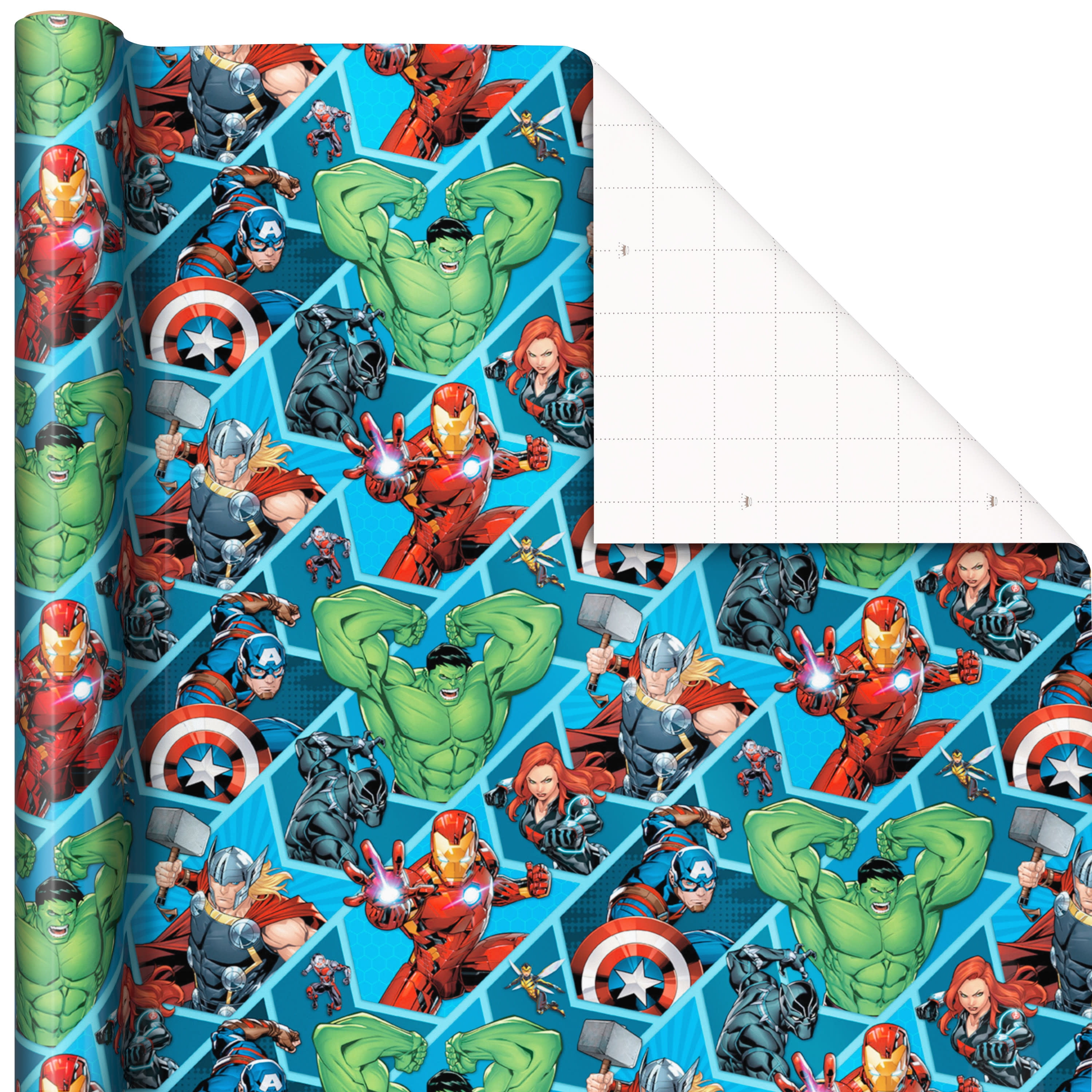 Hallmark Wrapping Paper 22.5 Sq. ft. Avengers in Action Walmart