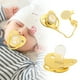 thumbnail image 4 of Chupete de bebé con letras Chupete de bebé dorado Diseño curvo 26 letras Materiales seguros Chupete de bebé Bling saludable con clips para bebés de 6 a 18 meses A Octpeak Otros, 4 of 8
