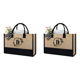 thumbnail image 1 of 2pcs Mujeres Bolos Yute Yute Carta D Gran Capacidad Bolso Playa Verano, 1 of 7