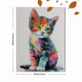 thumbnail image 3 of Cute Kitten Canvas Print Wall Art for Living Room Bedroom Office Nursery Hallway Home Decor, 3 of 8