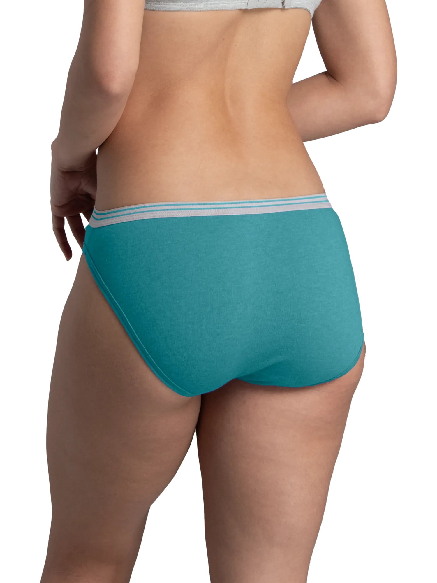 Fruit of the Loom Women's Cotton Blend Bikini Underwear, Soft Breathable Everyday Panties, 6-Pack, Sizes S-2XL