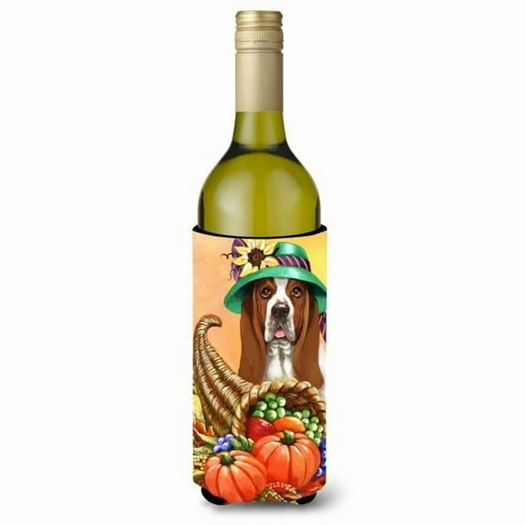 Carolines Treasures PPP3010LITERK 24 oz Basset Hound Autumn Wine Bottle Hugger