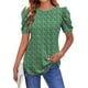 thumbnail image 2 of Blusa Zeagoo para mujer con mangas abullonadas con estampado floral, talla S, 2 of 5