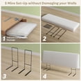 thumbnail image 3 of Cabecero Tapizado Cama Completo Sin Taladro Montaje 5min Soporte Funda Blanco Roto Pinmoco D-OWHT Con Base, 3 of 8