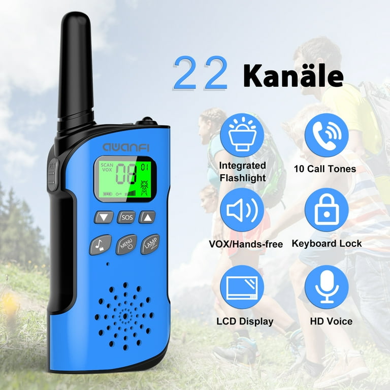 AWANFI 3 Pack Rechargeable Walkie Talkies for Kids photo 5
