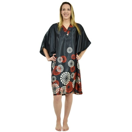 - Up2date Fashion's Women's Short Caftan / Kaftan / Muumuu / Mumu, Midnight Spheroid Print