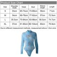 thumbnail image 3 of Women's Turtleneck Neck See Through Leotard Bodysuit Body, 3 of 5