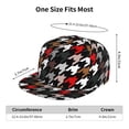 thumbnail image 4 of Kdxio Houndstooth Green Red Print Snapback Hat for Men Women,Adjustable Baseball Cap, 4 of 7