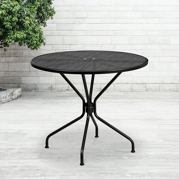 Black Metal Round Patio Table Patio Ideas