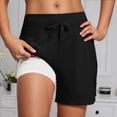 thumbnail image 4 of YMNXA Women's Casual Summer Shorts High Waist Solid Color Loose Comfortable Shorts With Lined Pockets For Outdoor Activities And Daily Wear,Black,Xxl, 4 of 7