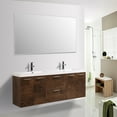 thumbnail image 2 of Eviva Luxury 84 inch Rosewood Bathroom Vanity with Integrated Acrylic Sinks, 2 of 5