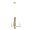 thumbnail image 2 of Hunter - Gatz 3-light Alturas Gold, Medium Size Chandelier, Dimmable, Modern Style, Candle Shaped, for Bedrooms, Dining, Living Rooms - 19781, 2 of 7