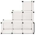 thumbnail image 6 of vidaXL Storage Cube Organizer Shoe Shelf with 6/9 Compartments Black/White, 6 of 14