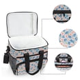 thumbnail image 6 of FORMRS Insulated Cooler Bag 24 Cans Capacity Soft Leakproof Lunch Box with Side Pockets, Small Pink Flower, 6 of 7