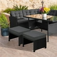 thumbnail image 6 of Yaheetech 2pcs Wicker Ottomans with Removable Cushion, Black/Gray, 6 of 7