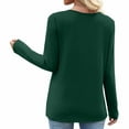 thumbnail image 4 of yievot Long Sleeve Shirts for Women Fall Dressy Blouses Asymmetric Square Neck Tunic Tops Buttons Trendy Clothes, 4 of 5