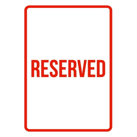 Parking Sign Aluminum Top - Reserved No Parking Business Safety Traffic Signs Red - 7.5x10.5