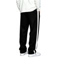 thumbnail image 6 of Mens Casual Athletic Straight Leg Trousers Side Color Block Stripe Drawstring Elastic Waist Sweatpants With Pockets XL, 6 of 9