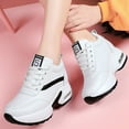 thumbnail image 3 of Women's Platform Sneakers Wedges  Lace Up Shoes Increase Fashion Sneakers for Womens Girls, 3 of 6