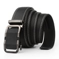 thumbnail image 3 of JingHao Mens Belt Leather Ratchet Belt Big and Tall Size 30"-65",Genuine Leather Belts for Men,Casual Work Dress Belt,Black Width 35mm(50"-54"/Belt Length 150cm, Black), 3 of 8