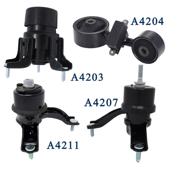 Set of 4 ISA Auto Trans Engine Motor & Trans Mount Compatible with 2007-2011 Toyota Camry 2.4L L4 Replacement for A62009 A4295 A4274 A4288