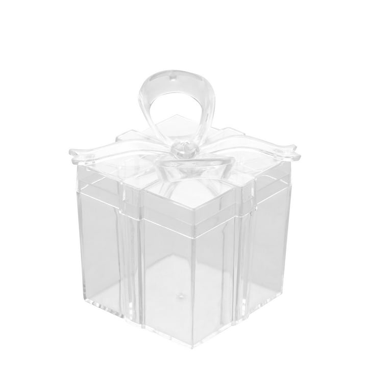 12 Pack  Clear Party Favor Gift Boxes, Candy Treat Goodie Containers - 3