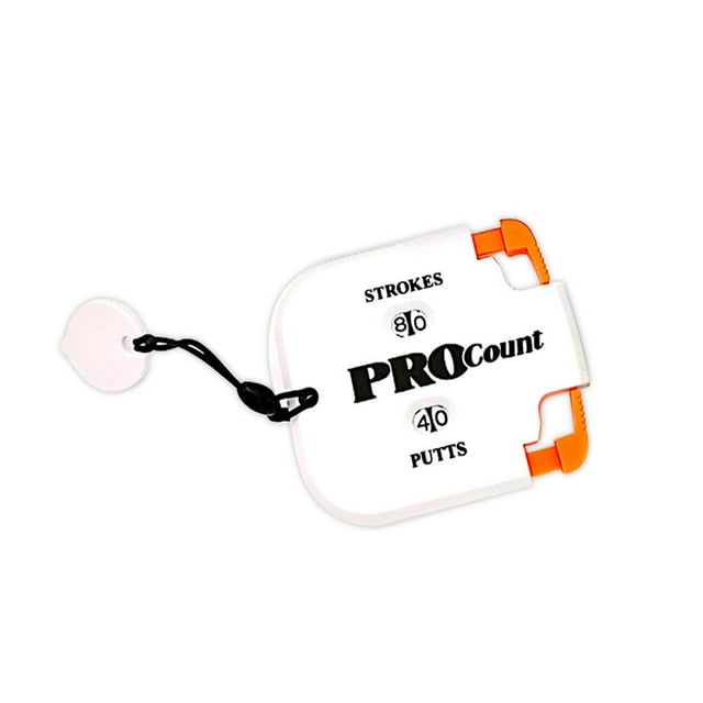 Golf Score Indicator Scoring Stroke Counter Shot Training Aids Scorecard Count Accessory for Outdoor Professional Competition White Orange