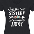 thumbnail image 4 of Inktastic Only the Best Sisters Get Promoted to Aunt Women's V-Neck T-Shirt, 4 of 5