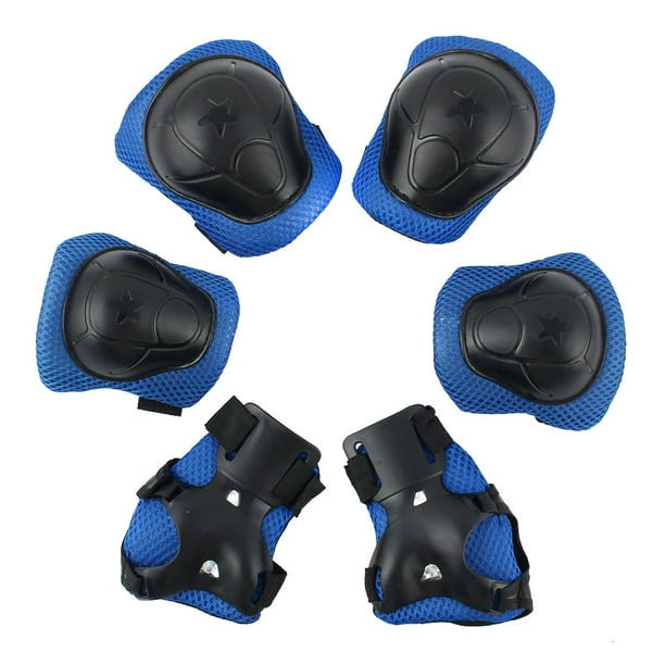 Unique Bargains 6PCS Kids Skating Knee Elbow Wrist Pads Protective Gear Set Support Brace Guards