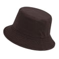 thumbnail image 2 of Bucket Hats Summer Outdoor Bucket Hat For Women Men Sun Wide Brim Foldable Lightweight Breathable Casual Fashionable Travel Beach Hats Brown One Size, 2 of 4