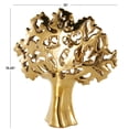 thumbnail image 3 of 15" x 16" Gold Ceramic Glossy Tree Sculpture with Abstract Cutouts, by DecMode, 3 of 9