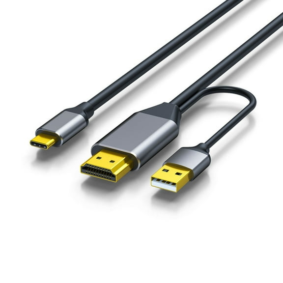 Durable HDMI-compatible to USB C Cable Aluminum HDMI-compatible to Type C Cord