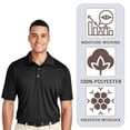 thumbnail image 7 of Team 365 Men's Zone Performance Polo Shirt Three-Button Collared Shirts 100% Polyester Solid Tees (White, 3XL), 7 of 7