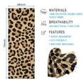 thumbnail image 2 of Beige and Black Of Leopard Print Hot Yoga Mat Towel Non Slip for Hot Yoga - Quick-Drying Yoga Mat Cover with 4 Corner Pockets with Travel Bag - Hot Yoga Towel Non Slip 74"x26", 2 of 6