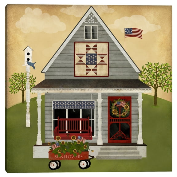 Americana House 2 by Beth Albert Canvas Art Print