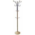 thumbnail image 2 of 73" Tall Chrome and Wood Coat Rack, Natural finish, 2 of 2