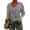 Gray, variant on Women'S V-Neck Blouses 2024 Fashion Casual Solid Color Long Sleeves Loose Fit Basic T Shirt Pullover Tops Black XXL