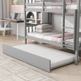 thumbnail image 5 of Jopath Twin Over Twin Wood Bunk Bed with Trundle, Convertible Into Twin Size Beds, Twin Size Bunk Bed with Ladder and Safety Guardrails for Boys Girls Grey, 5 of 8