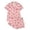 d-193Pink115, variant on MEZZALL Women's 2 Piece Pajama Set Short Sleeve Button Down Tops With Shorts Sleepwear with Leopard Bow Print & Chest Pocket Cute Summer Loungewear Set Stylish Pjs