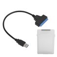 thumbnail image 3 of Hard Disk Adapter Cable,  Interface 2.5in SSD Box High Speed Plug And Play 4TB Dual Way Opening 5Gbps With LED Status Indicator For 7-12.5mm HDD White, 3 of 8
