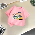 thumbnail image 4 of Marca Linda camiseta de algodón de verano para niños con el Pato Donald, linda y divertida camiseta de dibujos animados de Disney para niño y niña, ropa informal de moda para niños, 4 of 5