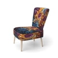 thumbnail image 3 of Designart "VORTEX Kaléidoscope I" Chaise d'Appoint Abstraite Dorée - Fauteuil Moderne pour Chambre, 3 of 7