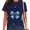 B-Navy blue, variant on UNISHE Women's Casual Short Sleeve Faith Tee Elegant Satin Ribbon Bow Inspirational T-Shirt Blue, 2XL