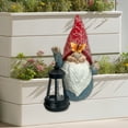 thumbnail image 6 of HONGLAND Solar Gnome Statue with LED Lantern - Outdoor Garden Decor, Gift for Women., 6 of 11