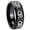 Black Polished Beveled Edge, variant on Tungsten Multiple CTR 8mm Blue Two Tone Polished Beveled Edges Men's Ring