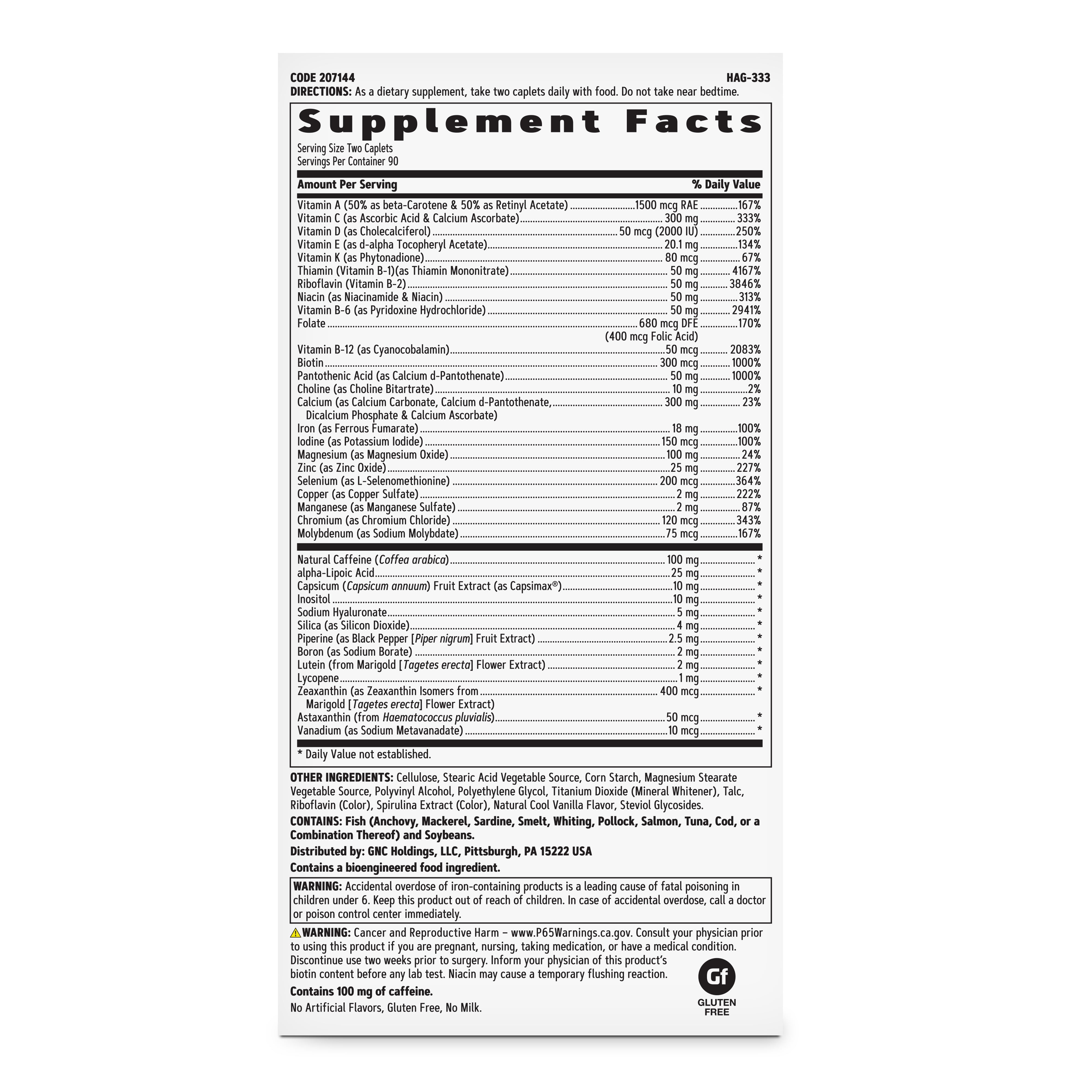 GNC Women's Energy & Metabolism Multivitamin - 180 Caplets (90 Servings)